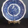 Fabulous Set of Five Mason's Ironstone Blue Vista 8 Inch Salad Plates in Excellent Vintage Condition, Circa 1950 Image 3