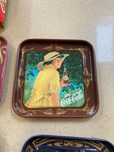 Coca Cola  set of 6 Liberty metal coasters year 1977 # 2