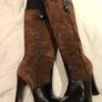 Miss Sixty Knee High Leather & Suede Boots Image 2