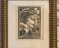 Harry Kernoff, R.H.A. 1900-1974 woodcut i think its called the poet