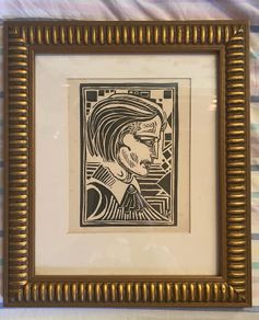 Harry Kernoff, R.H.A. 1900-1974 woodcut i think its called the poet