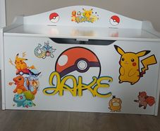 personalised toyboxes (you choose the name and theme)