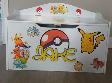 personalised toyboxes (you choose the name and theme)