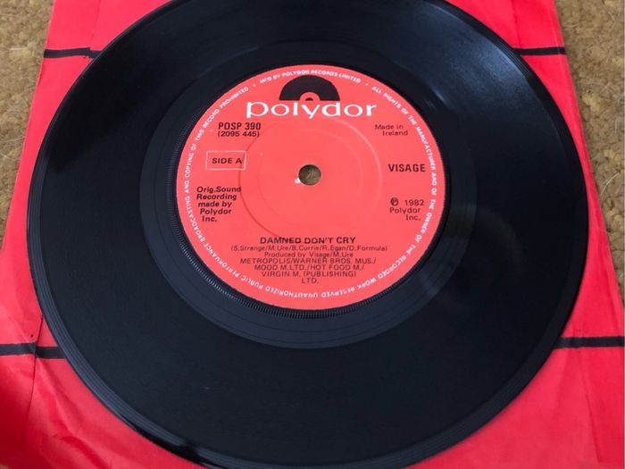 Visage - Damned Don't Cry (1982) Irish 7"