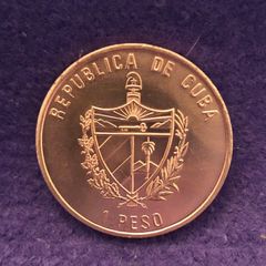 Cuban 1 Pesos Coin Abraham Lincoln
