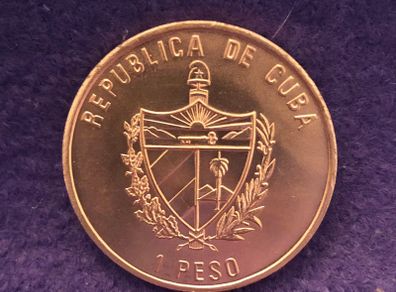 Cuban 1 Pesos Coin Abraham Lincoln