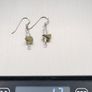 Silver Raw Peridot Wire Wrapped Earrings Image 7
