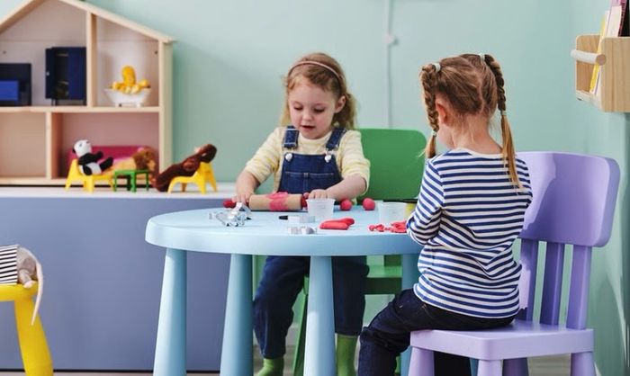 kids sturdy play table and chair