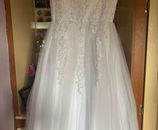 communion dress, veil and headpiece