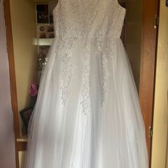 communion dress, veil and headpiece