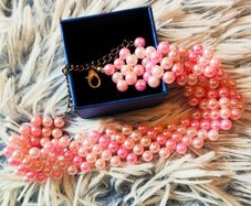 Handmade Beaded Light Pink Choker