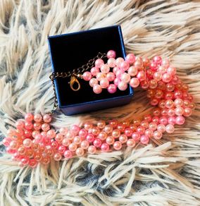 Handmade Beaded Light Pink Choker