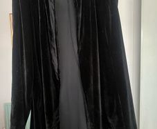 Ladies Size 22 soft Black Velvet Jacket with tie belt