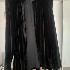 Ladies Size 22 soft Black Velvet Jacket with tie belt