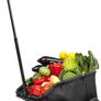 Mini Dog Strollers for Mini Pets, Foldable Multifunctional Shopping Carts with Extendable Pull Handle, Doggie Wagon Built-in Cushion and Safety Rope with Storage Bag (Black) Image 9