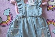 3-6m, With Tags F&amp;F Soft Bunny Pinafore and Bodysuit Top