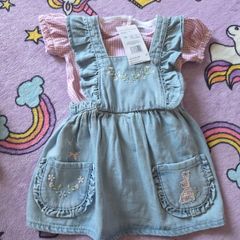 3-6m, With Tags F&F Soft Bunny Pinafore and Bodysuit Top