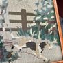 Vintage Tapestry Fox Hunt Oak Fire Screen Tilt Top Table Image 7