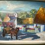 Title: Vintage Irish Village Oil Painting by Olive Carroll Doyle Framed Image 2