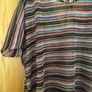 RI Metallic Threads Striped Cold Shoulder Top New       Missoni-like Image 4