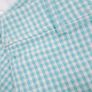Zara Turquoise Blue White Gingham Check High Waisted Flared Trousers Size S Image 6