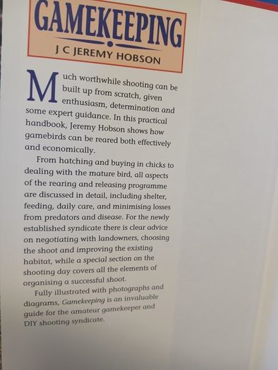 Gamekeeping - J.C. Jeremy Hobson.