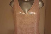 Together V-neck pink sequin top size UK14 EU40/42 Postage included
