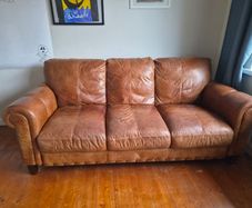 DFS leather sofa