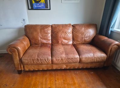 DFS leather sofa