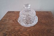 Crystal Dublin butter dish with lid