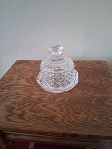 Crystal Dublin butter dish with lid