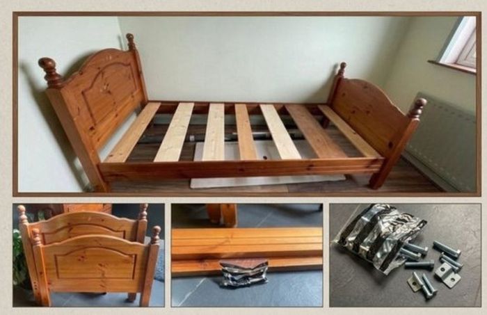 Extremely Solid Single Wooden Bed Frame - Can Deliver