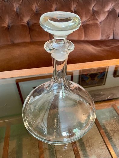 Vintage Full Bodied Red Wine Glass Decanter Original Stopper