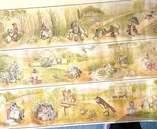 Vintage 1977 Beatrix Potter Nursery Frieze Trio Pictures