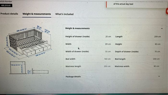 Hemnes White bed +2 mattresses