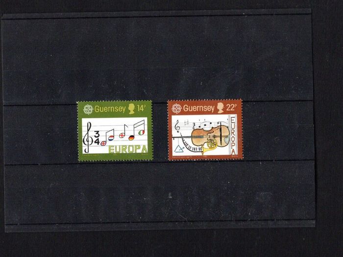 1985 Guernsey Europa European Music Commemorative Stamps Mint Never Hinged (MNH)