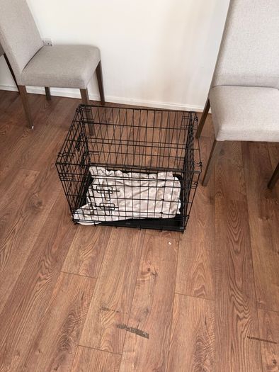 Pink 8-Panel Puppy Pen + Foldable Dog Crate Bundle