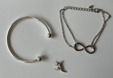 Brand New Bracelets and Charm Set