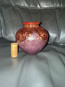 Dale Tiffany Heathrow Multi-Color Hand Blown Art Glass Vase