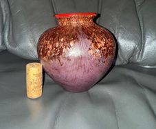 Dale Tiffany Heathrow Multi-Color Hand Blown Art Glass Vase