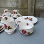 Vintage Royal Standard Red Velvet Pattern Teaset Image 6