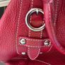 Furla Red Pebbled Leather Tote Bag Image 6