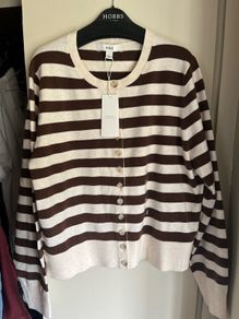 New brown cream cardigan M&S large