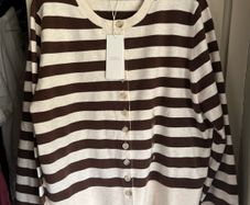 New brown cream cardigan M&S large