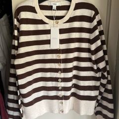 New brown cream cardigan M&S large