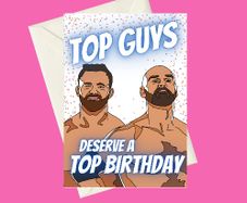 AEW FTR Top Guys Cash Wheeler Dax Harwood Birthday A5 Card, Perfect for gifts, occasions, or funny card for Pro Wrestling Fans