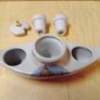 Vintage French Boat-Shaped Condiment Set Image 7