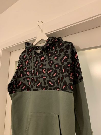 Next Khaki Green & Pink Womens Hoodie