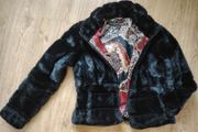 Black Furry Coat  Size 12