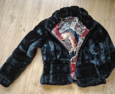 Black Furry Coat  Size 12